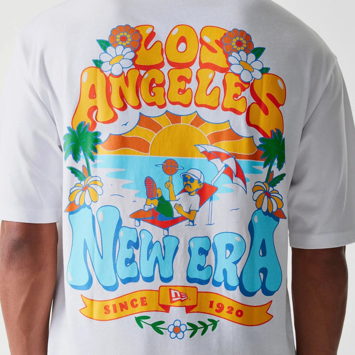 New Era Graphic White Oversized Tee white - Shop-Tetuan