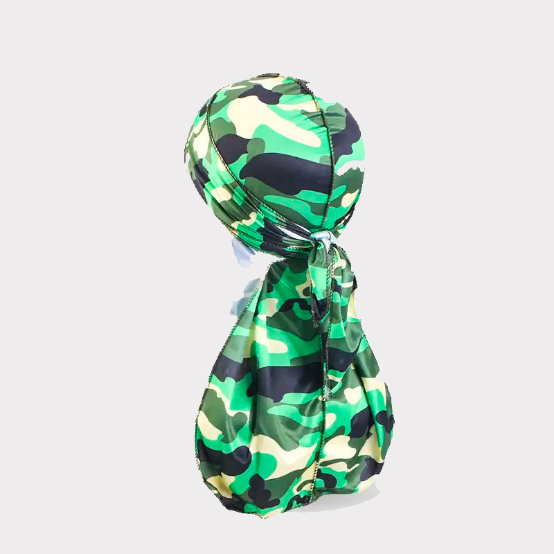 Camouflage Silky Satin Du-Rag green - Shop-Tetuan