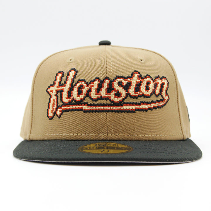 New Era Classic 8-Bit Wordmark 59Fifty H Astros khaki/black - Shop-Tetuan