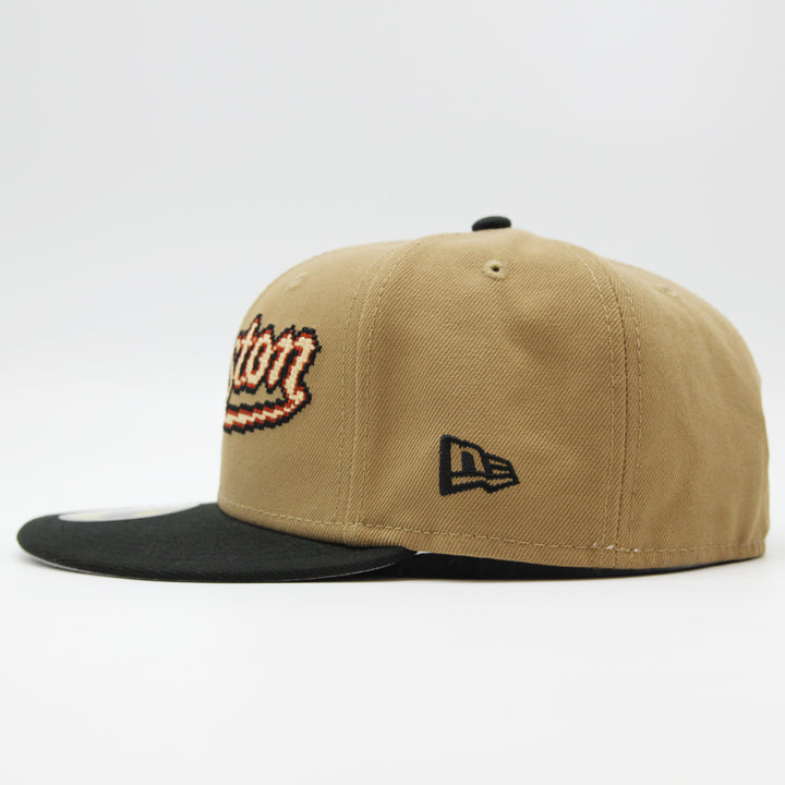 New Era Classic 8-Bit Wordmark 59Fifty H Astros khaki/black - Shop-Tetuan