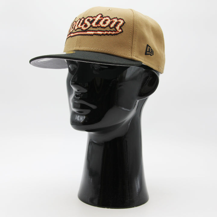 New Era Classic 8-Bit Wordmark 59Fifty H Astros khaki/black - Shop-Tetuan