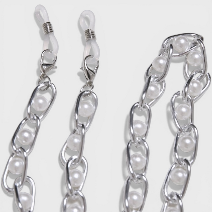 Urban Classics Multifunctional Chain With Pearls 2-Pack silver - Shop-Tetuan