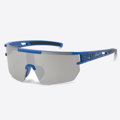 X-Loop Shield Ink Splatter Sunglasses blue - Shop-Tetuan