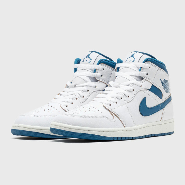 Air Jordan 1 Mid SE white/industrial blue-sail - Shop-Tetuan