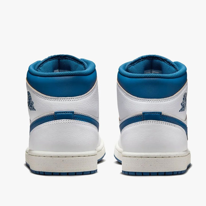 Air Jordan 1 Mid SE white/industrial blue-sail - Shop-Tetuan