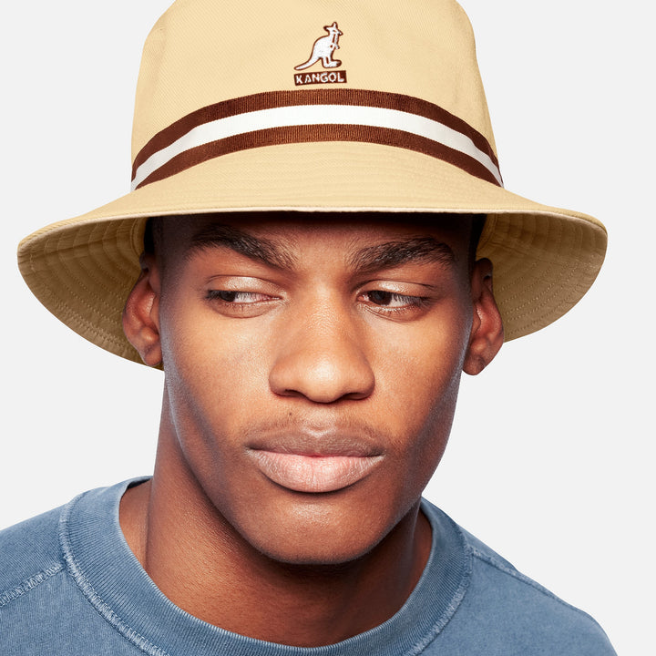 Kangol Stripe Lahinch bucket hat beige