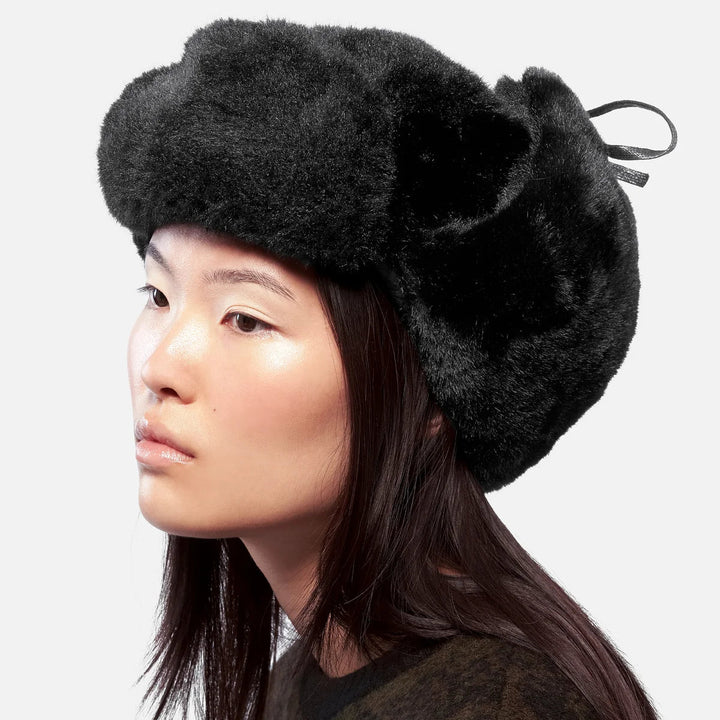Kangol Faux Fur Trapper black