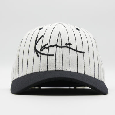 Karl Kani Signature Ziczac Pinstripe cap off white/black
