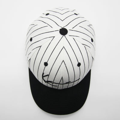 Karl Kani Signature Ziczac Pinstripe cap off white/black