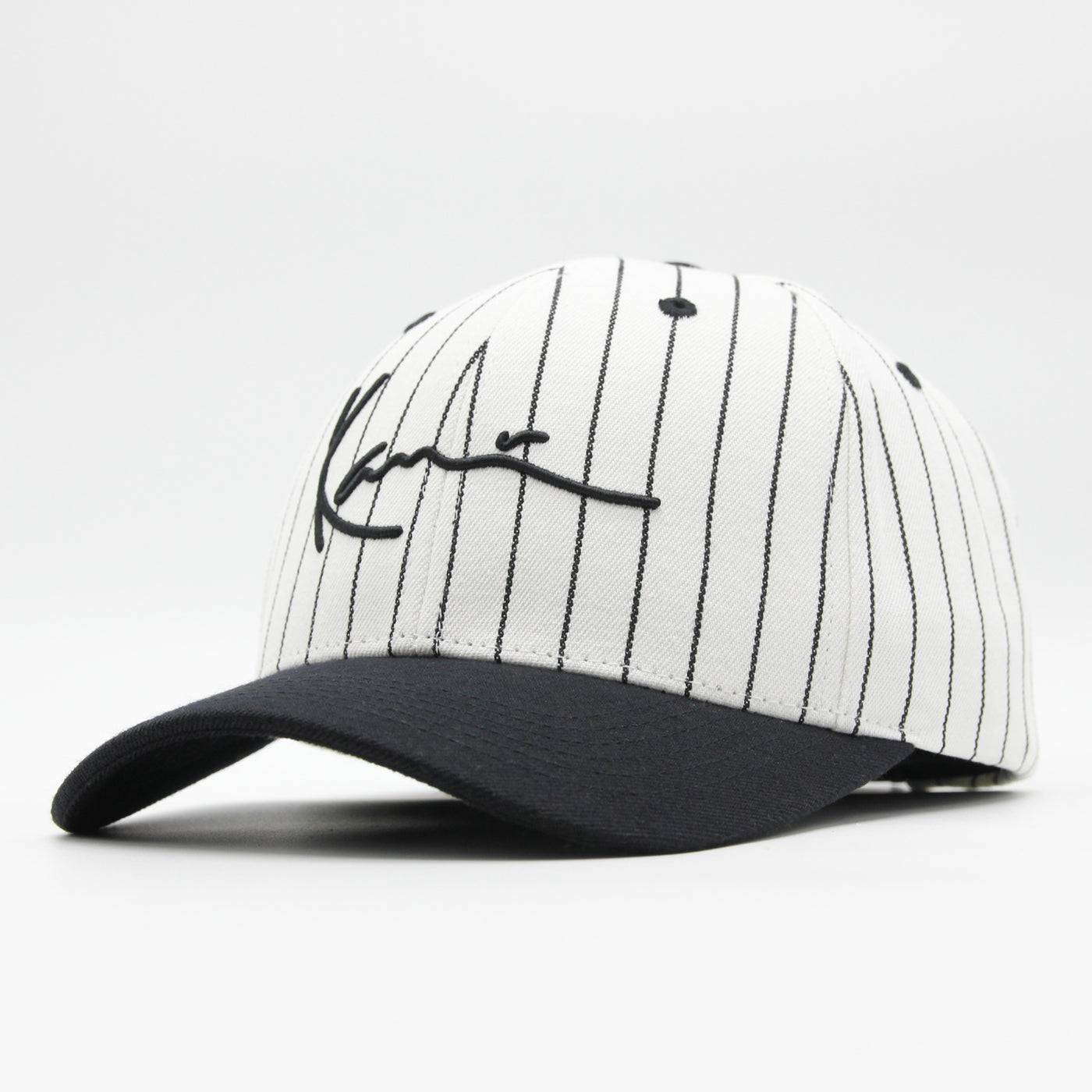 Karl Kani Signature Ziczac Pinstripe cap off white/black