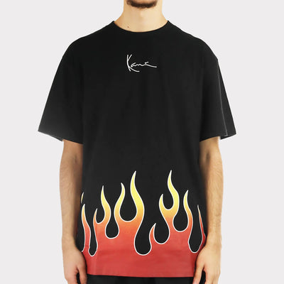 Karl Kani Small Signature Flame Tee black - Shop-Tetuan