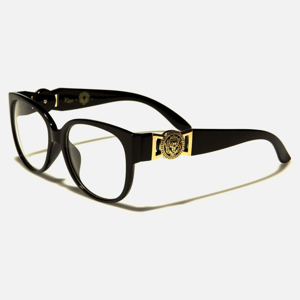 Kleo Round Classic Clear-Lens Sunglasses black - Shop-Tetuan