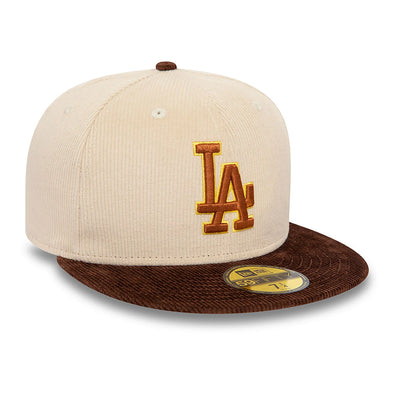 New Era MLB Cord 59Fifty LA Dodgers cream - Shop-Tetuan