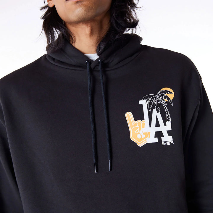 New Era MLB Graphic Oversized Pullover Hoodie LA Dodgers black - Shop-Tetuan