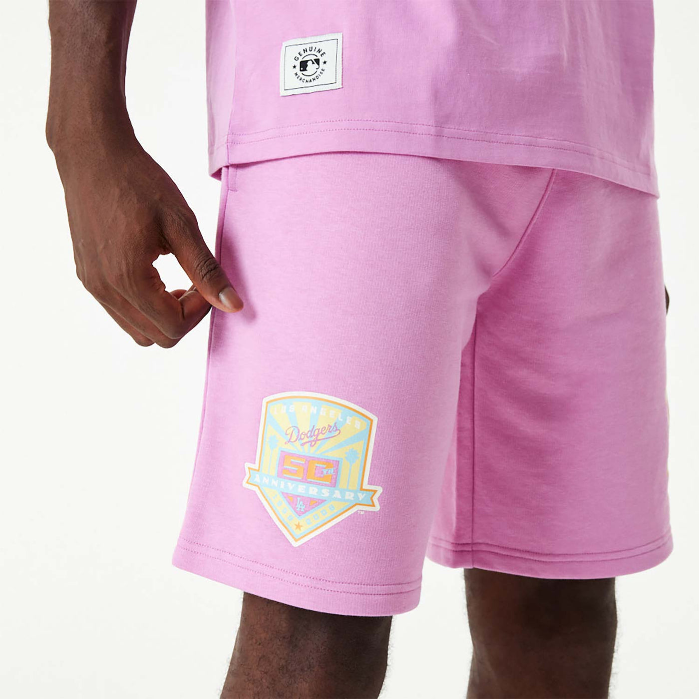 New Era LA Dodgers MLB Pastel Pink Shorts - Shop-Tetuan