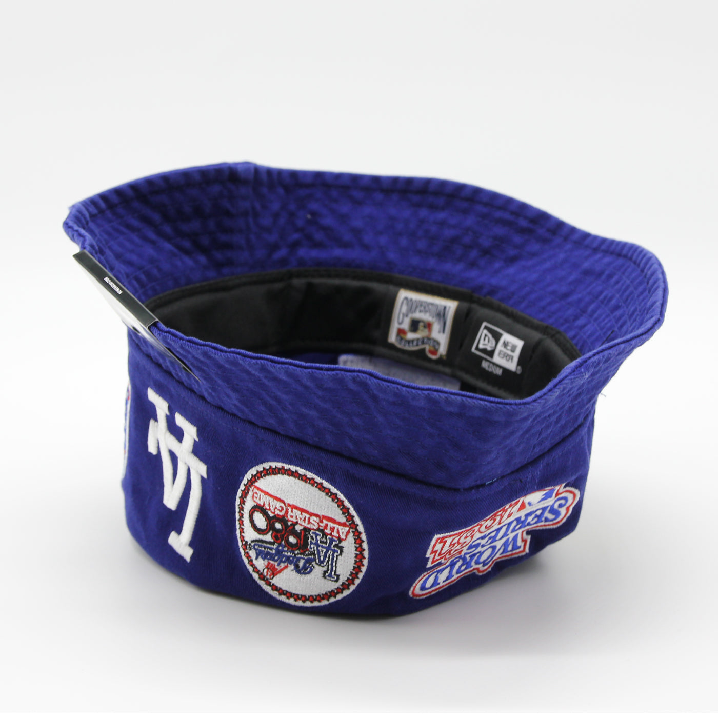 New Era Cooperstown Multi Patch Blue Bucket Hat LA Dodgers blue - Shop-Tetuan
