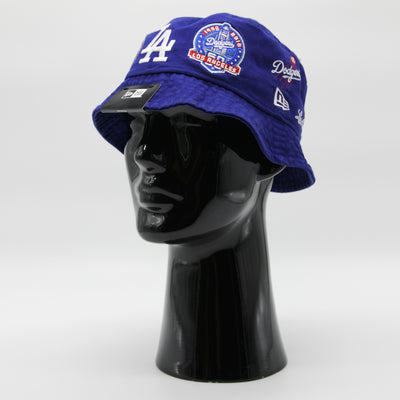 New Era Cooperstown Multi Patch Blue Bucket Hat LA Dodgers blue