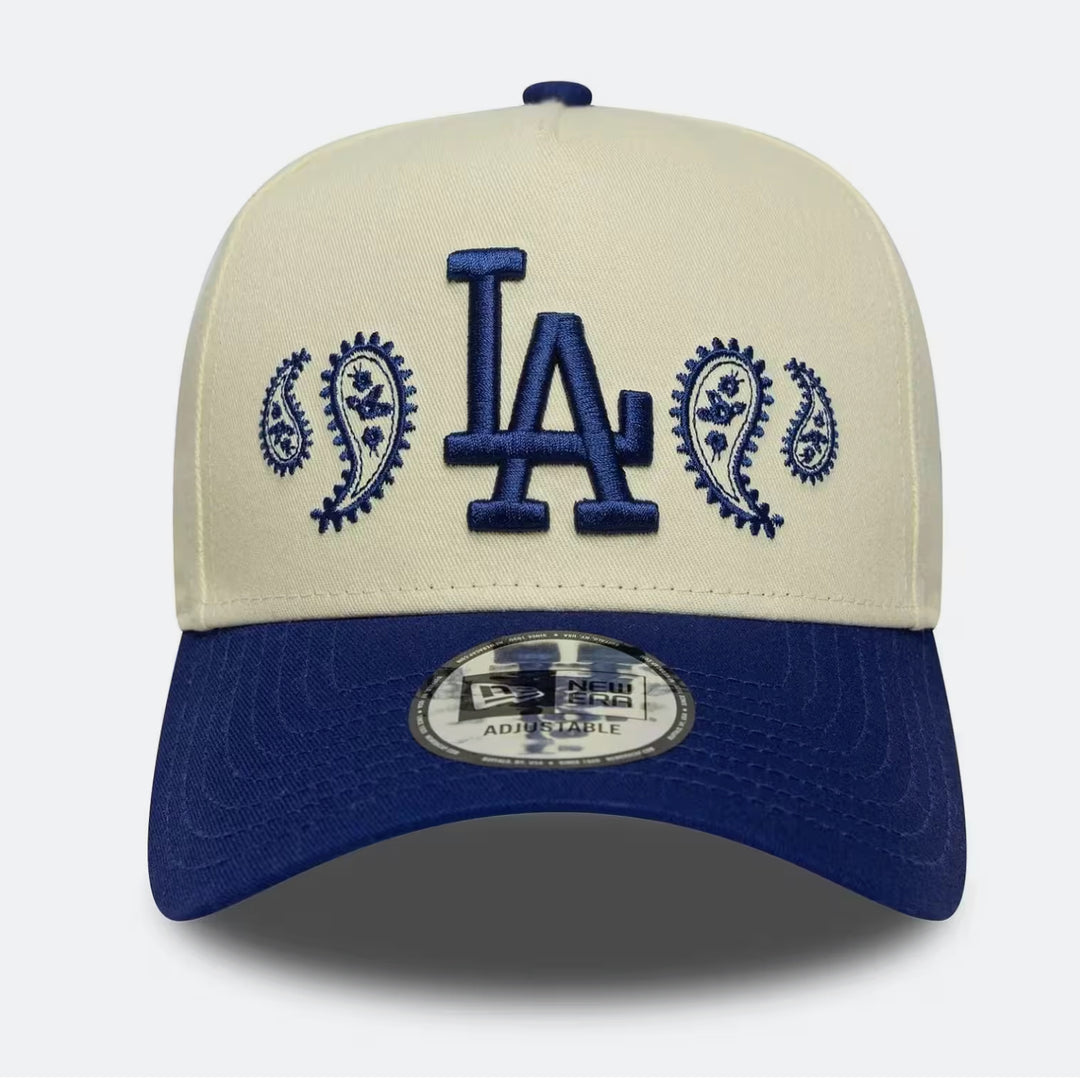 New Era MLB Paisley 9Forty E-Frame LA Dodgers white/blue - Shop-Tetuan