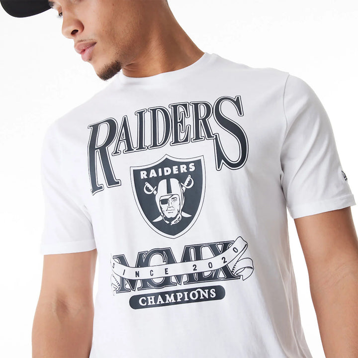 New Era NFL Champions Graphic tee LV Raireds white - Shop-Tetuan