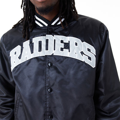 New Era NFL Satin Bomber Jacket LV Raiders black - Shop-Tetuan