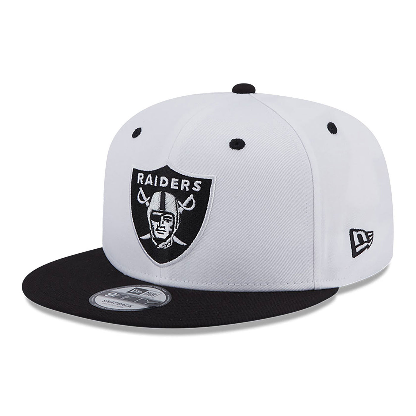 New Era NFL White Crown Patch 9Fifty LV Raiders white/black
