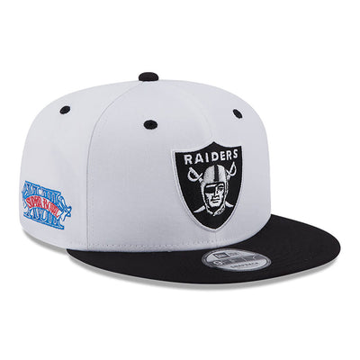 New Era NFL White Crown Patch 9Fifty LV Raiders white/black
