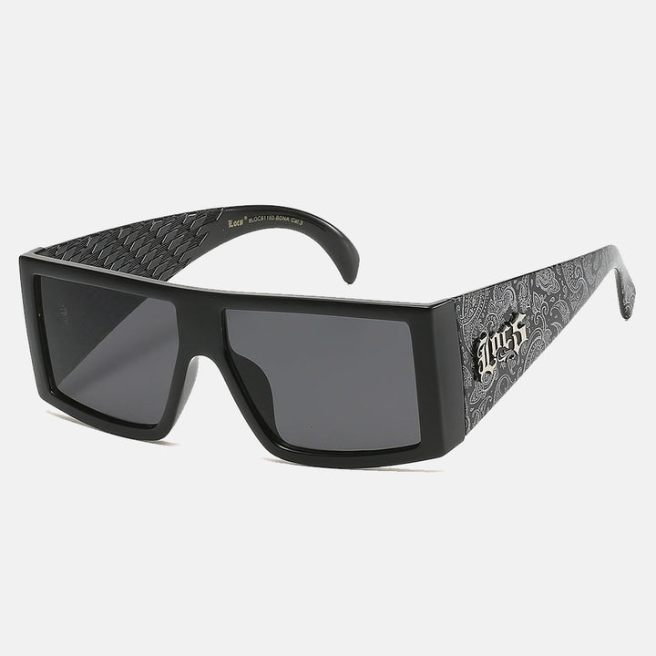Locs squared bandana print sunglasses blk/blk - Shop-Tetuan