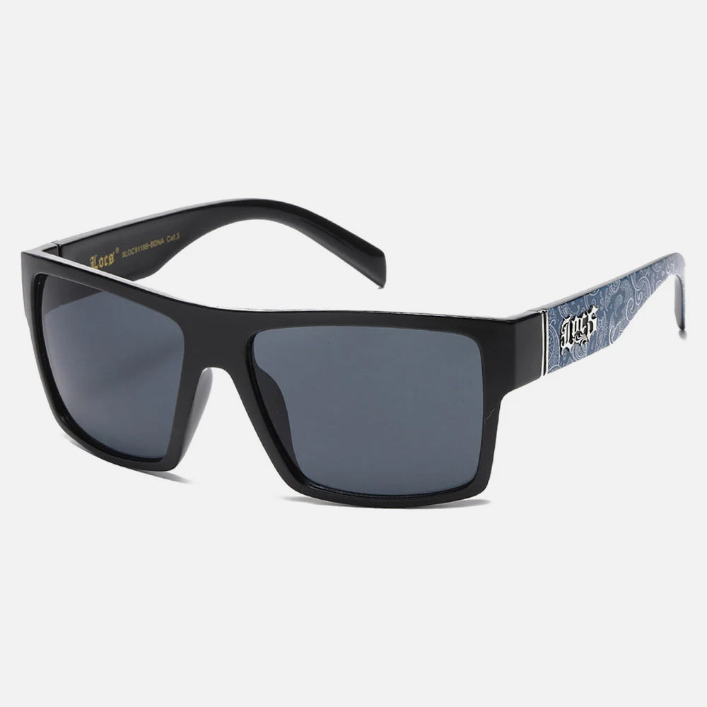 Locs bandana print sunglasses black/navy - Shop-Tetuan