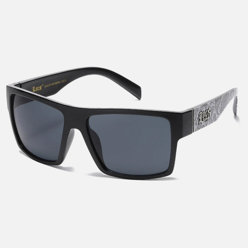 Locs bandana print sunglasses black/white - Shop-Tetuan