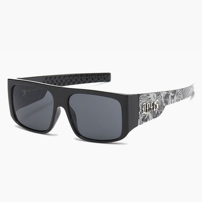 Locs Graffiti Print Sunglasses black/white - Shop-Tetuan