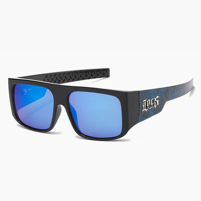 Locs Graffiti Print Sunglasses black/blue - Shop-Tetuan