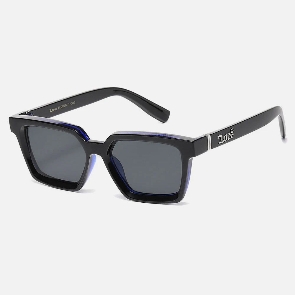 Locs Rectangle Sunglasses black/blue - Shop-Tetuan