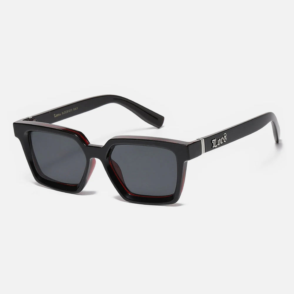 Locs Rectangle Sunglasses black/red - Shop-Tetuan