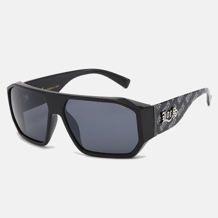 Locs Rectangle Sunglasses text black - Shop-Tetuan