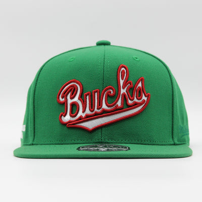 Mitchell & Ness Logo History fitted HWC M Bucks green