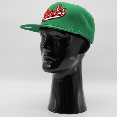Mitchell & Ness Logo History fitted HWC M Bucks green