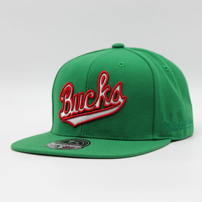 Mitchell & Ness Logo History fitted HWC M Bucks green