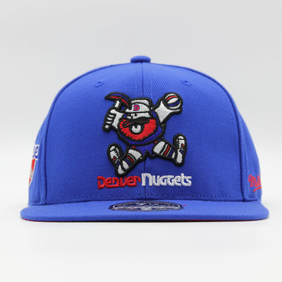 Mitchell & Ness Logo History fitted HWC D Nuggets blue