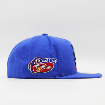 Mitchell & Ness Logo History fitted HWC D Nuggets blue