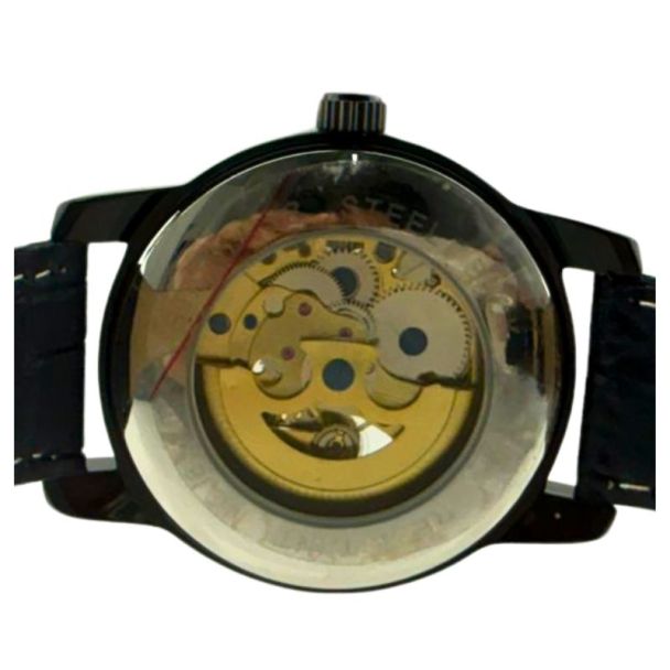 Longbo Men's Automatic Watch with Leather Strap gun/black - Shop-Tetuan