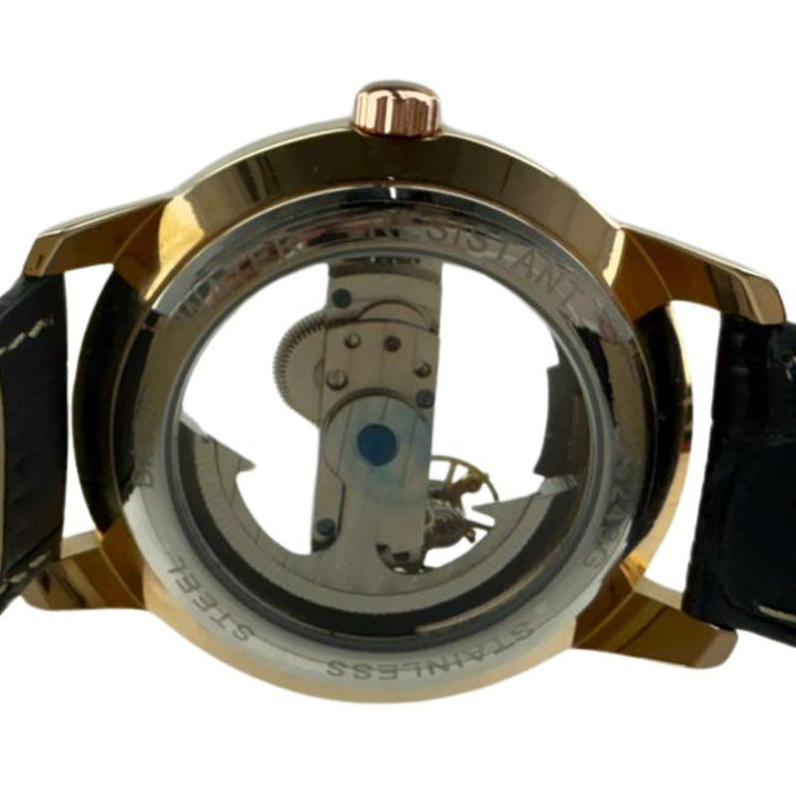 Longbo Men's Automatic Watch with Leather Strap rose/black - Shop-Tetuan