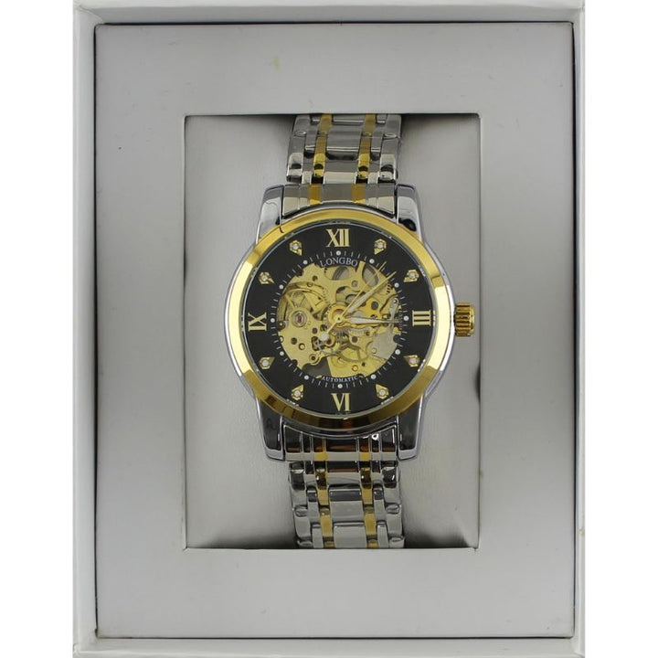 Longbo Automatic Watch with Metal Bracelet Metal 2-tone D4 silver/gold - Shop-Tetuan