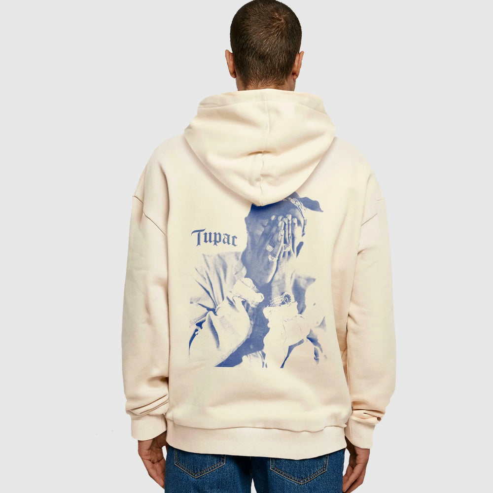Mister 2Pac Me against the World Ultra Heavy Oversize Hoodie sand - Shop-Tetuan