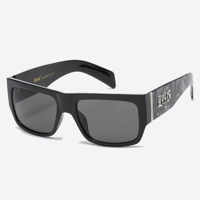 Locs Marijuana Leaf Print Sunglasses black - Shop-Tetuan