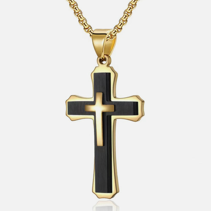 Multi Cross Pendant Chain gold - Shop-Tetuan