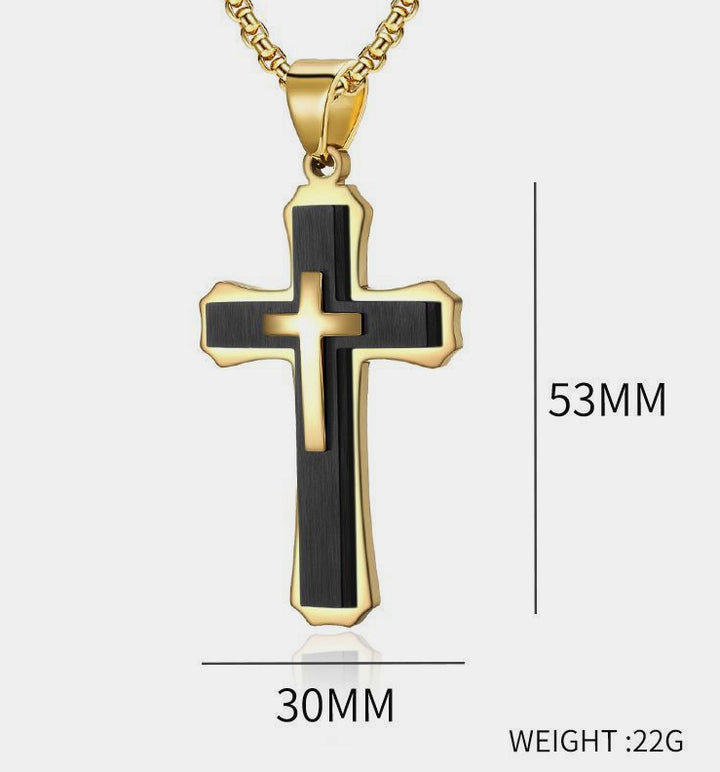 Multi Cross Pendant Chain silver - Shop-Tetuan