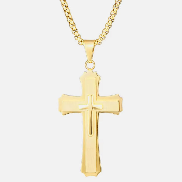 Multi Cross Pendant Chain gold - Shop-Tetuan