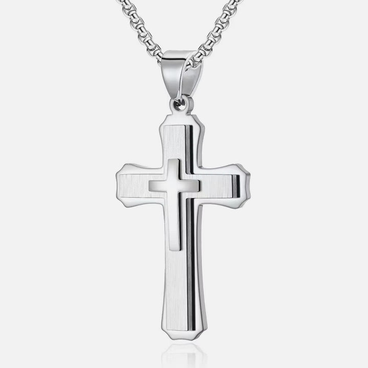 Multi Cross Pendant Chain silver - Shop-Tetuan