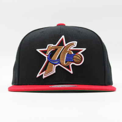 Mitchell & Ness NBA Team 2 Tone 2.0 Snapback 76ers black/red - Shop-Tetuan