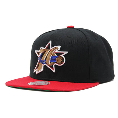 Mitchell & Ness NBA Team 2 Tone 2.0 Snapback 76ers black/red - Shop-Tetuan